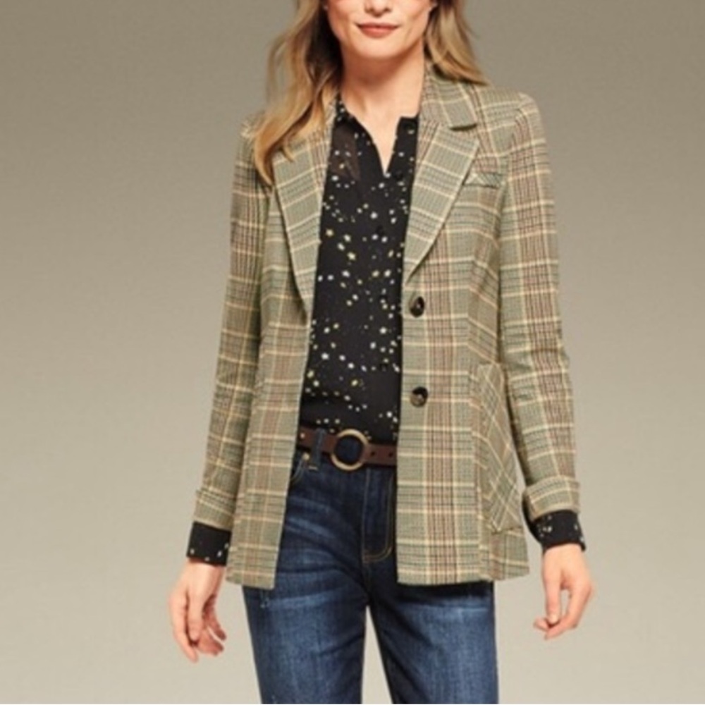 NWT Cabi Past Time Blazer Plaid Size 4